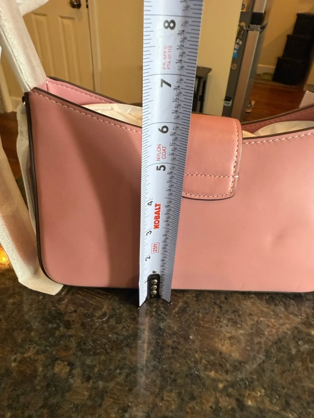 Coach Eliza Rose Pink Leather Shoulder Bag with Silver-Tone Clasp